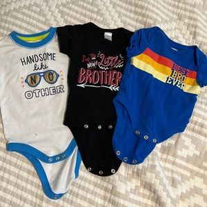 0-3 month brother onesies